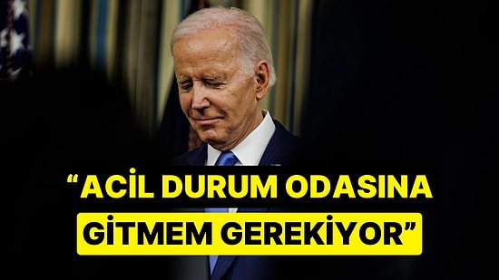 ABD Başkanı Joe Biden Konuşmasını Yarıda Kesti: 'Acil Durum Odasına Gitmem Gerekiyor...'