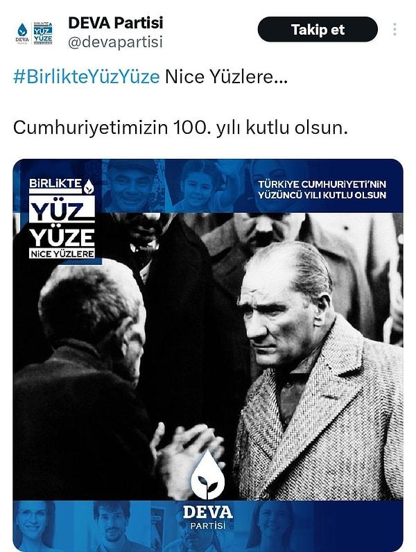 Gelen tepkiler üzerine de Atatürk'ün yer aldığı yeni bir 100. yıl afişi yayınladı.