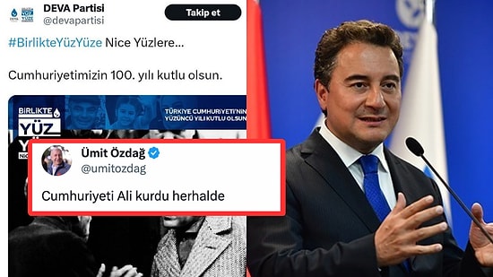 Deva Partisi'nin Cumhuriyet'in 100. Yılı İçin Paylaştığı Afişe Tepki Yağdı!