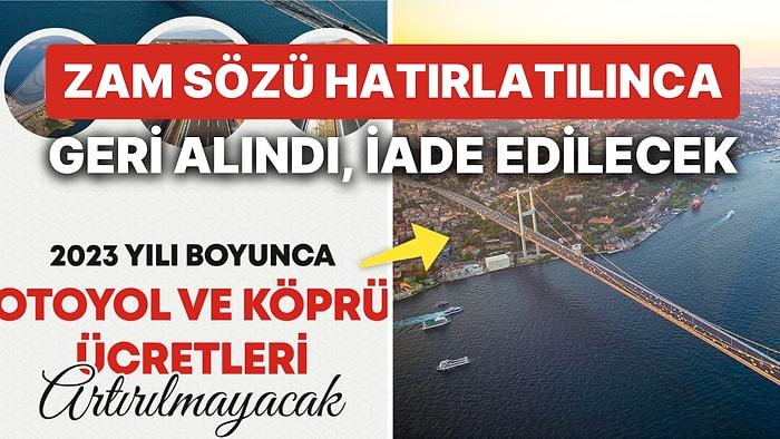 Erdoğan Talimat Verdi: Köprü ve Otoyol Zammı Geri Alındı