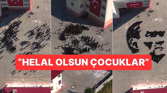 Iğdır'da Ortaokul Öğrencilerinin Cumhuriyetimizin 100. Yılında Atatürk Portresi Oluşturduğu Muhteşem Anlar