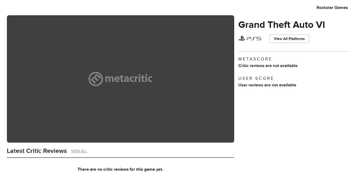 GTA 6 Metacritic Sayfas A Ld Onedio S 