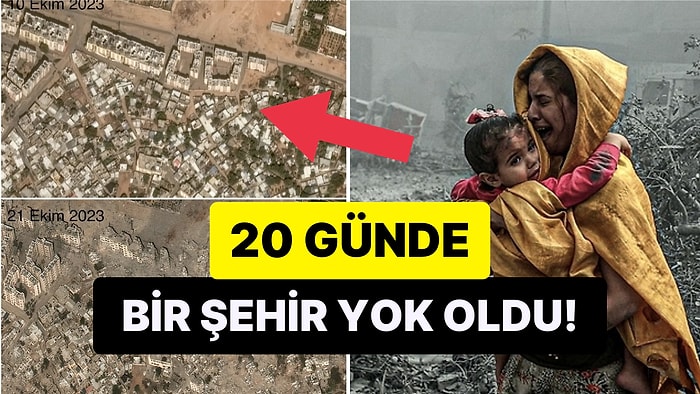 Gazze'nin Uydudan Çekilen Öncesi ve Sonrası Görüntüleri İsrail'in Yarattığı Yıkımı Gözler Önüne Serdi