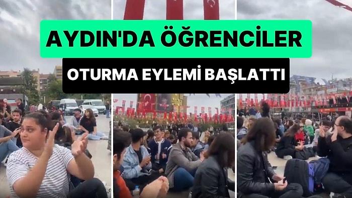 Aydın'da Öğrenciler, Asansör Faciasında Hayatını Kaybeden Arkadaşları İçin Kent Meydanında Eylem Başlattı