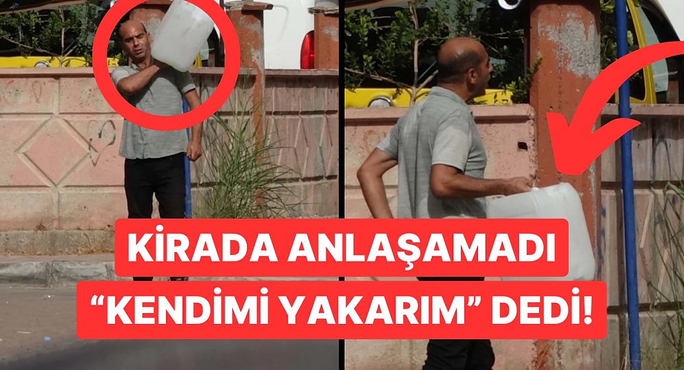 İcra Memurları Kapısına Dayanınca Üstüne Benzin Döküp İsyan Etti!