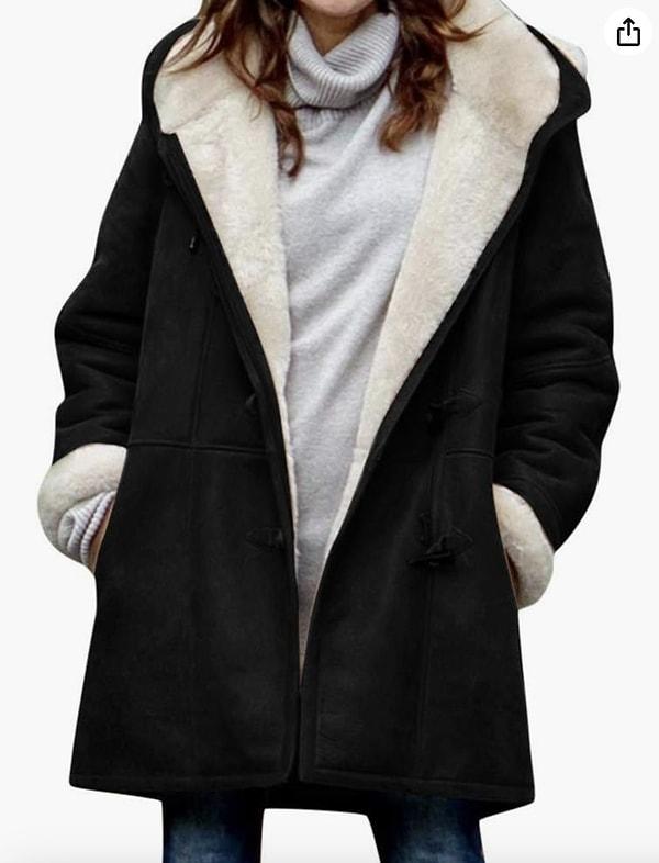 İçi peluş bu ceket modeli son yıllarda giyim markalarında çok gördüğümüz modellerden.