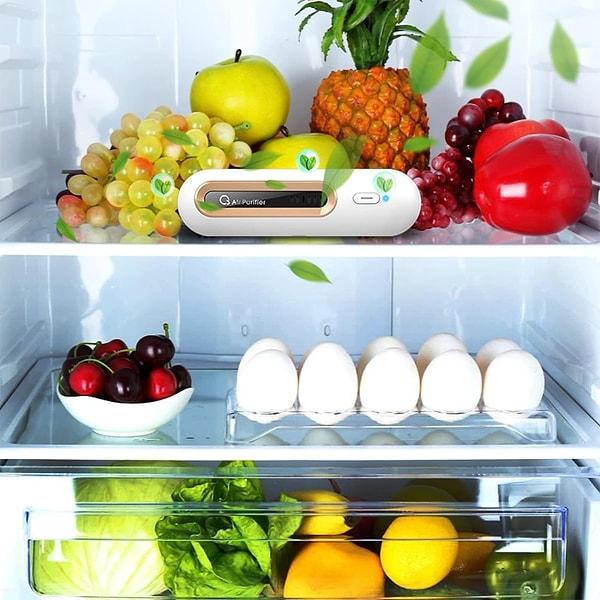 15. Buzdolabınızdaki kötü kokuları önleyecek ve yiyeceklerin raf ömrünü uzatan şarj edilebilir bir mini USB buzdolabı koku gidericisi,