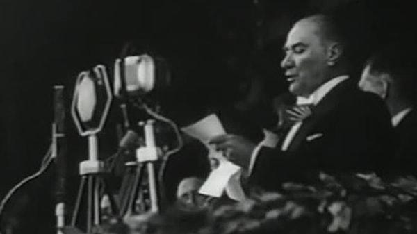 Gazi Mustafa Kemal Atatürk'ün 10. Yıl Nutku'nu okuduğu o videoyu eminim biliyorsunuz. Görel, Atatürk'ün sesiyle nutuğun "Türk milletinin karakteri yüksektir, Türk milleti çalışkandır, Türk milleti zekidir" kısmını söylediği anları yayınladı.