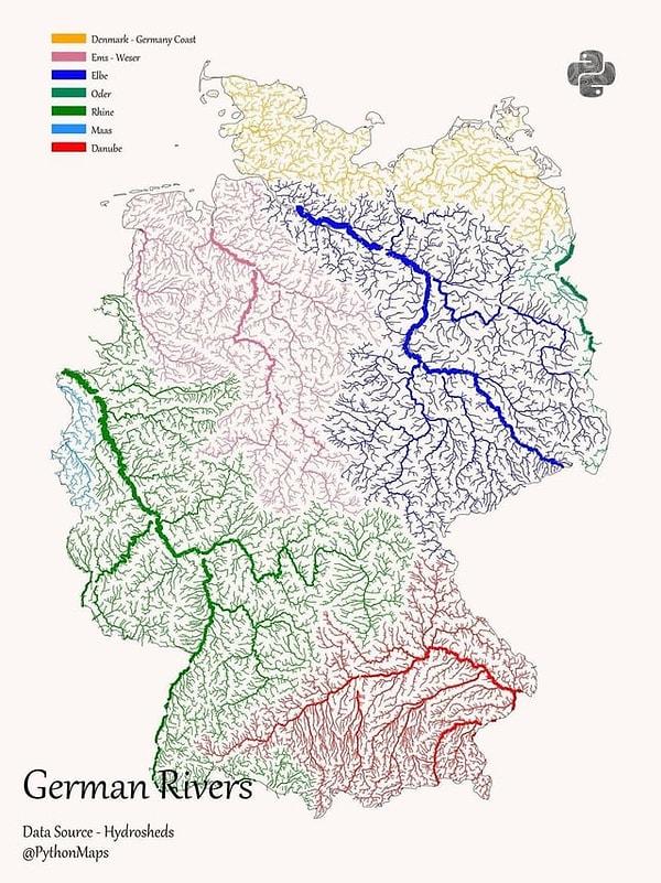 6. Alman nehir sistemi.