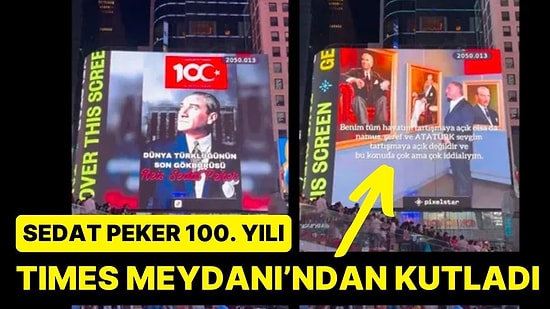 Sedat Peker Cumhuriyet’in 100. Yılını Times Meydanı’nda Kutladı