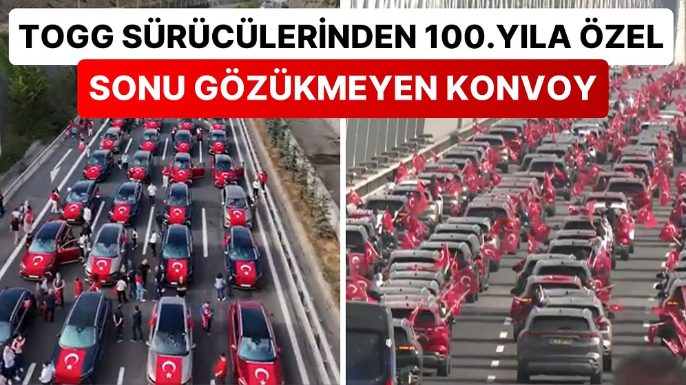 Togg Sürücüleri Cumhuriyetin 100. Yılı Konvoyu için Yavuz Sultan Selim Köprüsü'nde Buluştu!