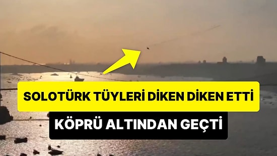 Denizde ve Havada 100. Yıl Coşkusu: SOLOTÜRK'ün Köprünün Altından Geçtiği Anlar Tüyleri Diken Diken Etti