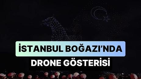İstanbul'da Cumhuriyet'in 100. Yılına Özel Yapılan Drone Gösterisinden Muhteşem Görüntüler
