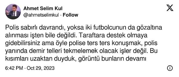 Ahmet Selim Kul'un açıklaması 👇