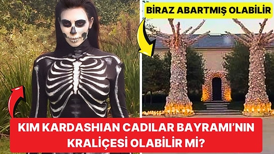 Kim Kardashian'ın Cadılar Bayramı İçin Dekore Ettiği Evi Görenleri Şoka Uğrattı!