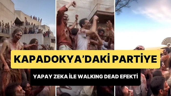 Kapadokya'da Turistlerin Sabaha Karşı Yaptıkları Tekno Partisine Yapay Zeka ile Walking Dead Efekti Eklendi