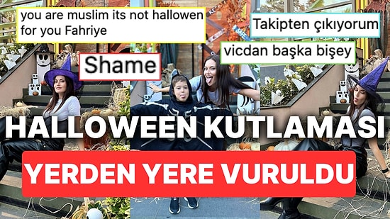 Cadılar Bayramını Kutlayan Fahriye Evcen'i Yabancı Takipçileri Bile Linç Etti
