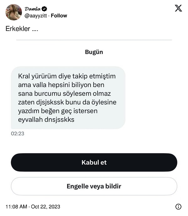 Burcunu öğrenince ghostlayan kızlar utanır mısınız bilmem...