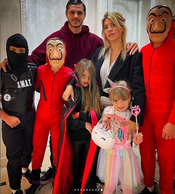Icardi ve ailesi son olarak Halloween kutlamaları için hazırlandı!