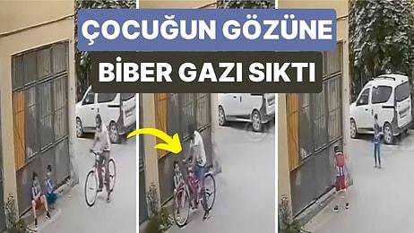 Bursa'da Bisikletli Bir Şahıs Sokakta Oturan Küçük Bir Çocuğun Gözüne Biber Gazı Sıkıp Oradan Uzaklaştı