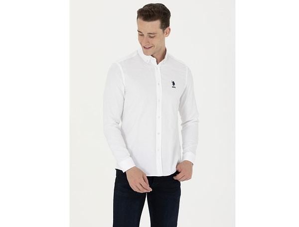 U.S. Polo Assn. Erkek Beyaz Basic Gömlek