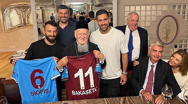 Sümela Manastırı'nda ayin için Trabzon'a gittiğinde Trabzonspor'u da ziyaret eden Bartholomeos'a Trabzonspor forması hediye edilmişti.