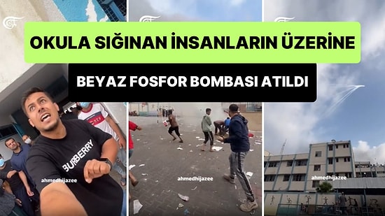 İsrail Ordusunun Yüzlerce Kişinin Sığındığı Okula Beyaz Fosfor Bombası Attığı Anlar Anbean Kaydedildi