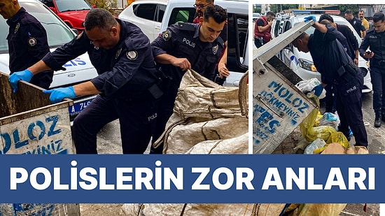 Dakikalarca Sürdü! Polislerin Çöpün İçinde Zor Anları