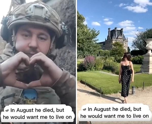 Rusya ile savaşta cehpeye giden erkek arkadaşının cepheden gönderdiği görüntüleri paylaşan kadın, sevgilisinin Ağustos ayında hayatını kaybettiğini belirtti.