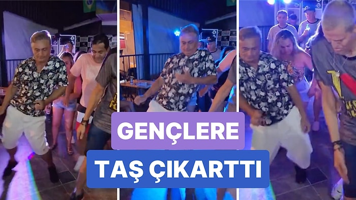 Dans Pistinde Kendisini Müziğin Ritmine Kaptıran Adamın Gençlere Taş Çıkaran Figürleri Viral Oldu