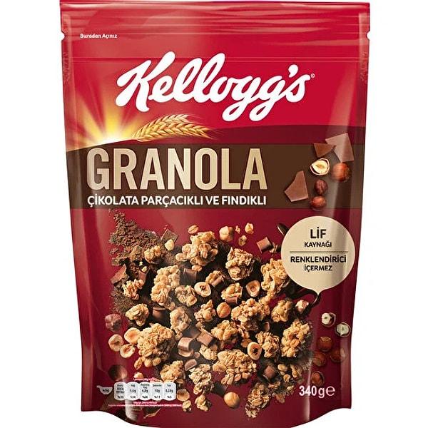 12. Kellogg's Granola Çikolata Parçacıklı ve Fındıklı