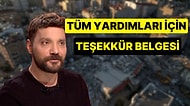 Deprem Boyunca Yaptığı Yardımlar ve Emekleri İçin AFAD Tarafından Oğuzhan Uğur'a Teşekkür Belgesi Verildi