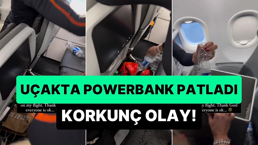 Uçakta Korkunç Patlama: Çantasındaki Powerbank Patladı, Kabin Ekipleri Zorlukla Söndürdü