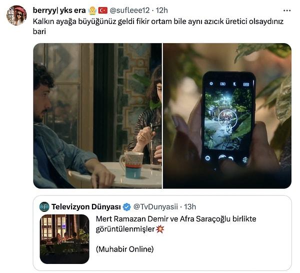 Geçtiğimiz akşam Yalı Çapkını başrol oyuncuları Afra Saraçoğlu ve Mert Ramazan Demir'in Kadıköy'de görüntülenmesi de bu olaya benzetildi.
