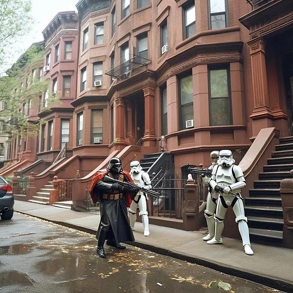 7. "New York sokaklarında Star Wars"