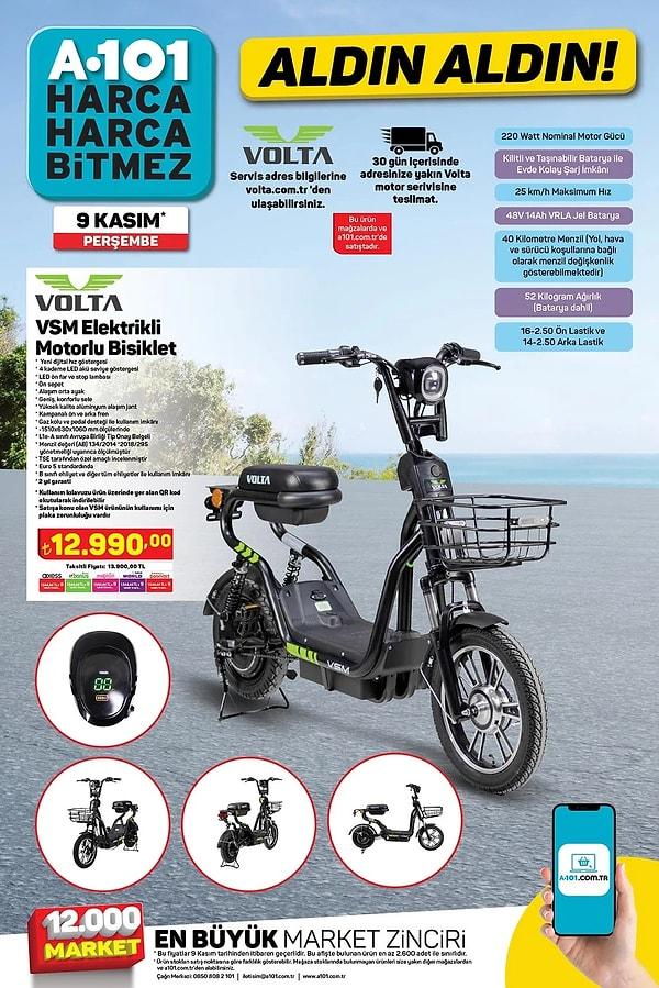 Volta VSM Elektrikli Motorlu Bisiklet 12.990 TL