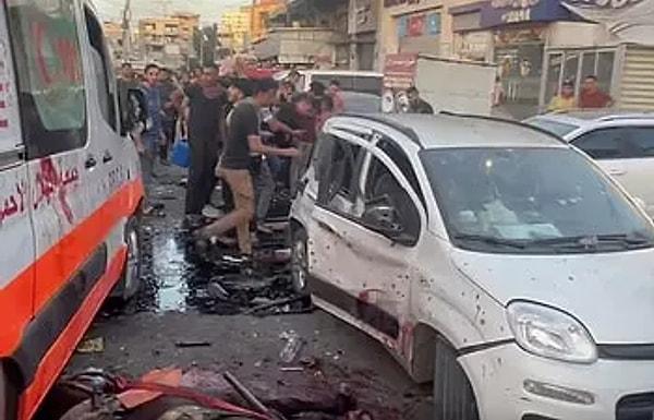 Şifa Hastanesi'nden yaralı taşıyan ambulansların da vurulduğu bildirildi. Gazze Sağlık Bakanlığı, İsrail'in Gazze'deki ağır yaralıları taşıyan bir ambulans konvoyunu hedef aldığını, konvoyun vurulması sonucu çok sayıda Filistinlinin öldüğünü ve yaralandığını duyurdu.