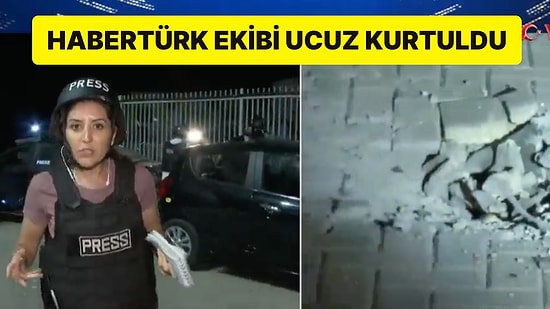 HaberTürk Ekibinin Yakınına Şarapnel Düştü: Ucuz Kurtuldular