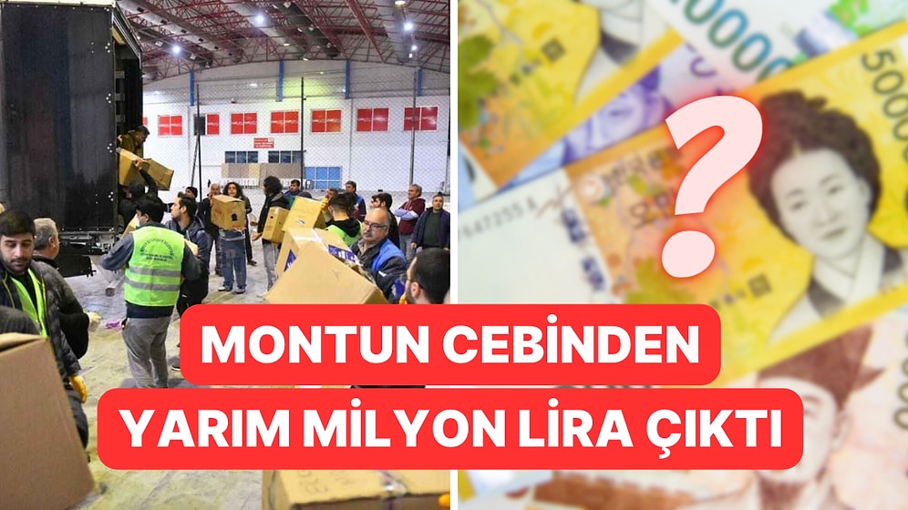 Yardım Kolisinden Yarım Milyon Lira Değerinde Güney Kore Wonu Çıktı!