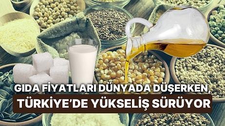 Dünyada Gıda Fiyatları Düşmeye Devam Ederken, Türkiye'de Yükseliş Sürüyor