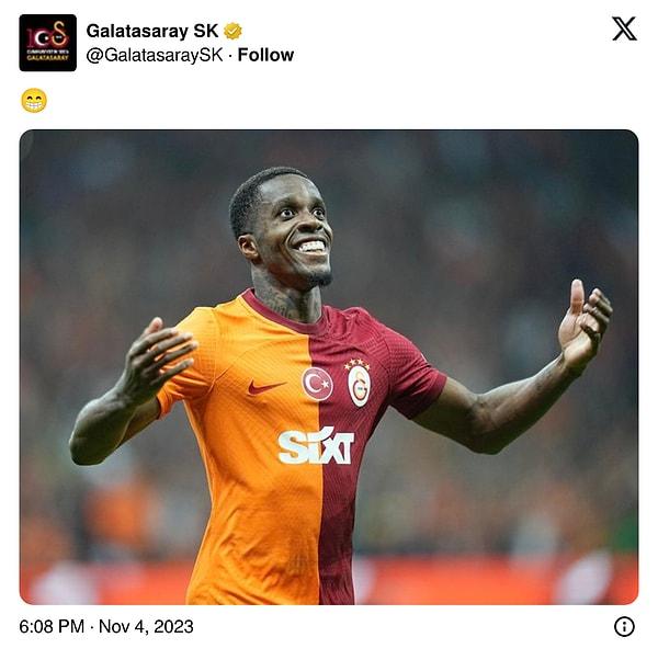 Karşılaşmanın ardından liderlik koltuğuna oturan Galatasaray, Trabzonspor galibiyetinin ardından yaptığı paylaşım ise şöyleydi👇