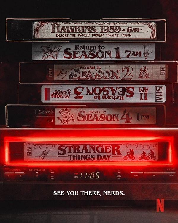 Netflix, 6 Kasım Stranger Things Day'e özel bir afiş yayınladı.