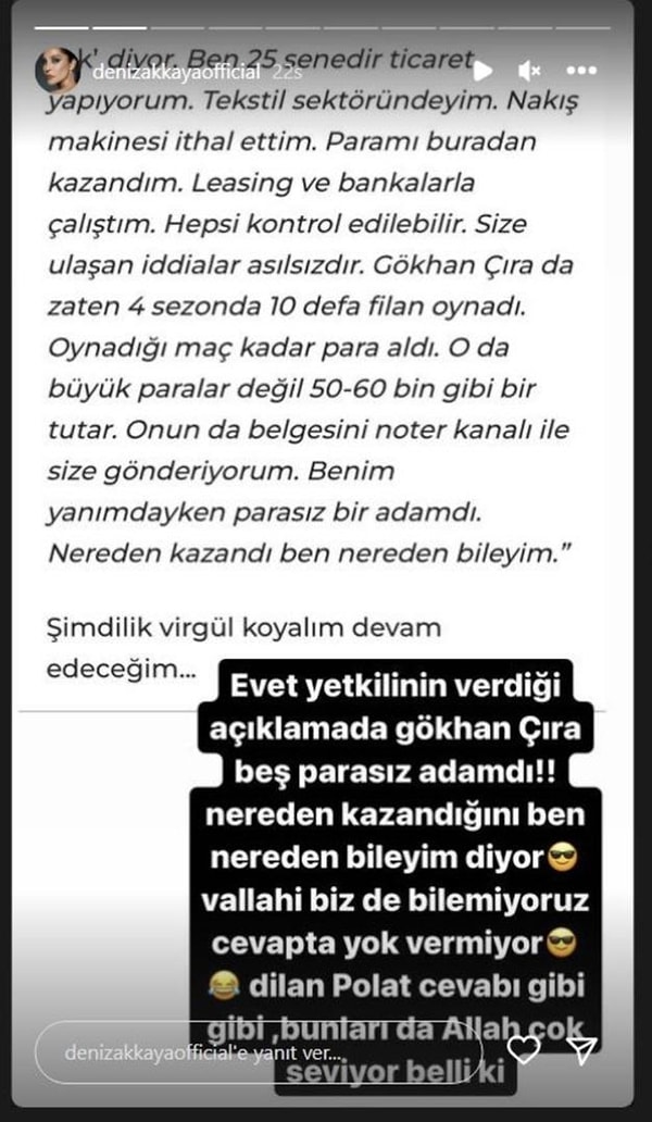 Akkaya, "Dilan Polat cevabı gibi, bunları da Allah çok seviyor belli ki!" dedi.