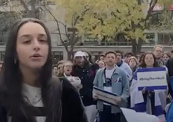 Kanada'da bulunan McGill Üniversitesi’nde İsrail'e destek için  eylem yapan aktivistler beklemedikleri bir protesto ile karşılaştı.