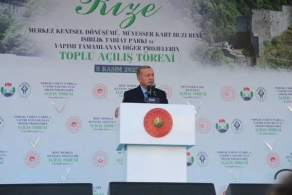 Cumhurbaşkanı Recep Tayyip Erdoğan bugün memleketi Rize'de bir dizi açılış törenine katıldı.