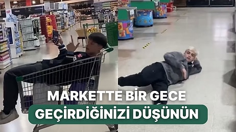 Gizlice Girerek Tüm Geceyi Markette Geçiren Gençler Sosyal Medyayı İkiye Böldü