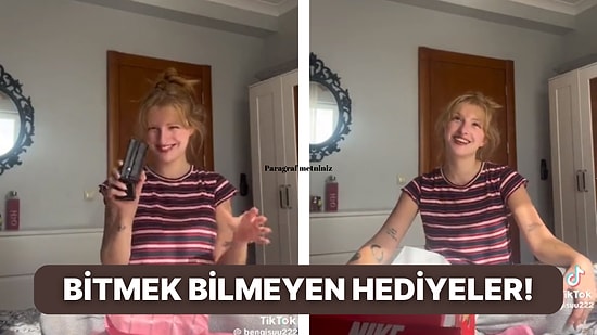 Erkek Arkadaşından Gelen Doğum Günü Hediyelerini Açan Genç Kadının Şansına Çok İmreneceksiniz