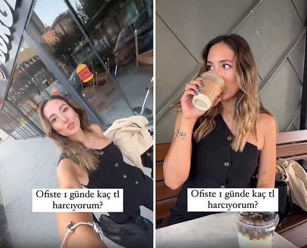 Güne Starbucks'ta kahvaltı ile başlayan Buse Hascan, ardından ise kuaföre gitti.