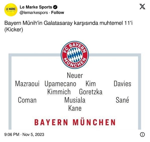Bayern Münih'in neredeyse tam kadro sahada olacağı mücadele öncesi yapılan yorumlara birlikte bakalım!