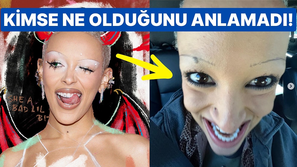 Doja Cat'in Kameraya Hırlayıp Dil Çıkardığı Anlamsız Halleri "Bu Neydi Şimdi?" Dedirtti